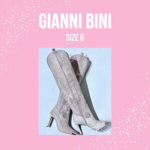 Gianni Bini KatyannaTwo Over-the-Knee Rhinestone Embellished Western Dress Boot